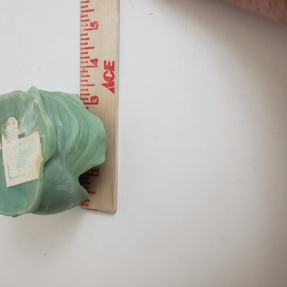 VTG 80s Dina Soapstone Retro Trinket Dish Beta Fish Bathroom Teal Marbled Beach - Picture 9 of 11